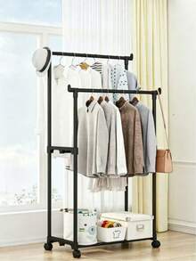 Freestanding Clothes Rack For Home, For Bedroom, Portable Clothes Rack, Simple Clothes Hanger For Dorm, Floor Standing Clothes Rack For Balcony - 69*37*138CM - View 4