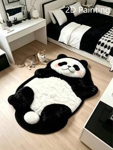1 pieza Alfombra con patrón de panda, Alfombra de sala de estar, Alfombra, Alfombra de área, Alfombra de área pequeña, Tapete, Decoración del hogar, Alfombra grande de sala de estar, Alfombra redonda, Decoración del hogar de sala de estar, Decoración de la habitación, Alfombra lavable, Regalo de graduación - panda - Ver 1