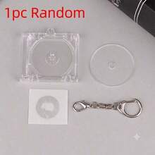 Móc khóa hình hộp đựng CD mini, móc khóa acrylic tự làm, mặt dây chuyền mini hình album kỷ niệm do người hâm mộ tự làm, quà tặng sinh nhật - Nhiều màu - Xem 12