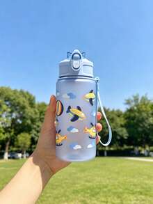 1 buah Gelas Sedotan Anti Bocor Kartun Lucu Matte 500ml untuk Anak-anak, Botol Minum Musim Panas untuk Kembali ke Sekolah Taman Kanak-kanak, Gelas Minum Anti Bocor Portabel untuk Belajar - MultiWarna - View 12