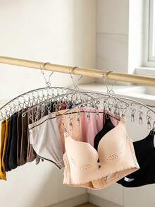 Windproof Premium Clothes Drying Rack, Windproof Clothes Hanger, Reinforced Stainless Steel Drying Rack, Suitable For Hanging Socks, Underwear, Panties, Tights And Gloves - Multicolor - View 3