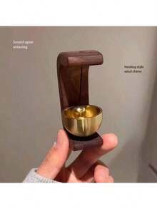 1pc Multi-Color Feng Shui Wealth Doorbell, Dopamine Wind Chime, Magnetic Doorbell, Walnut Wood Doorbell, Chinese Copper Bell, Suitable For Home And Commercial Entrance - Multicolor - View 8
