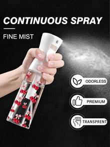 櫻桃圖案可補充 PET 便攜噴霧瓶，多功能細霧噴霧瓶，適用於旅行與出差、卸妝、髮型造型、清潔、植物澆灌、臉部保濕 - 彩色 - 查看 5