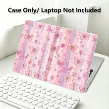 Butterfly UV Printed Pattern Laptop Protective Case, Transparent Hard Shell Cover Compatible With Macbook Air And Pro/ Matebook D14/D16, Durable Plastic Protective Sleeve - View 6