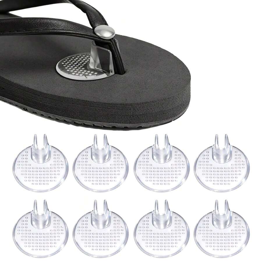 4 Pairs Transparent Gel Toe Separators, Silicone Sandal Toe Protectors, Pain Relief & Anti-Chafing, Non-Slip Toe Pads - Transparent - View 1