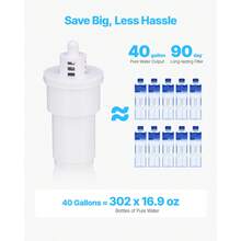 Jarra con Filtro de Agua de 9 Tazas con Filtro 5 Etapas, Plástico, con Indicador de Cambio de Filtro, sin BPA, Duración de 3 Meses o 150 L, Reduce la Cal, el Plomo, el Cloro y los Olores - 150 L - Ver 5