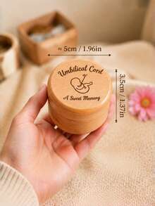 Wooden Baby Umbilical Cord Keepsake Box, Newborn Memory Storage Box, Baby Baptism Gift, Baby Supplies, Baby Essentials - Multicolor - View 7
