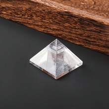 1pc/2pcs Random Natural Transparent Crystal Pyramid Decor, Bohemian Style Home Decoration Crystal Tower, Great Gift For Holidays - Clear Quartz Tower - View 9