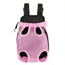 1pc Breathable Pet Carrier Bag, Small Size, Suitable For Small Dogs And Cats, Dog Supplies, Puppy Carrier, Cat Carrier, Christmas Gift - Pink - View 9