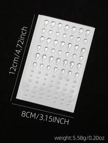 1組免穿孔黏貼式眉毛、嘴唇、額頭身體與臉部飾品 - 彩色 - 查看 6