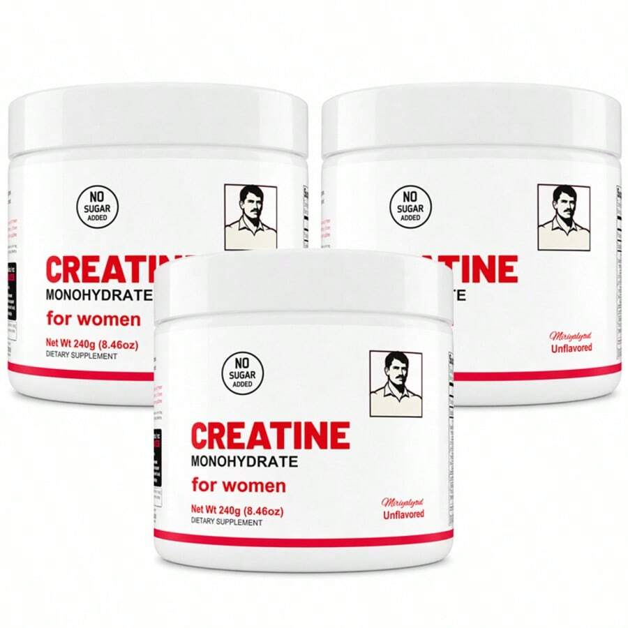Miriyalyad Women's Premium Creatine Monhydrate And Collagen+BCAA Blend-Muscle Support, Hair&Nails Strength, 30 Servings, No Sugar, No Artificial Additives, Dietary Supplement, 8.46oz - 3PCS - 查看 1