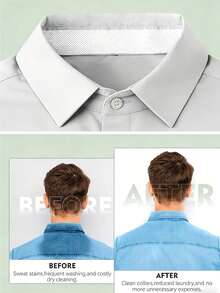 Shirt Collar Protector Pads, Invisible Self-Adhesive Collar Protectors, Shirt Collar Liners And Hat Sweat Pads, Prevent Sweat Stains - Multicolor - View 4