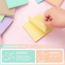 Colorful Thick Square Sticky Notes - Convenient Creative Memo Pad, Multiple Colors Random - Tear-Off Notepad, Suitable For Office And Home Use, Quick Notes, Space-Saving, Strong Adhesive Sticky Notes Super Practical, Colorful Small Square Sticky Notes Tear-Off With Adhesive Mini Sticky Notes Student Note-Taking Multi-Functional Index Tabs - A - View 3