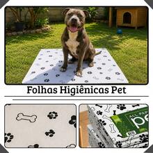 Jornal Papel Pet Limpo 5KG, Tapete Pet *60 à 300 * Folhas Cachorro Gato Hamster FOLHAS GRANDES 58x64 - Branco - Visão 3