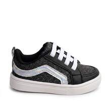 Tenis Menina Baby Leve |  Estilo Casual Com Conforto Premium, Melhor Qualidade | ENTREGA RAPIDA! - PRETO-PRATA vs - Visão 13