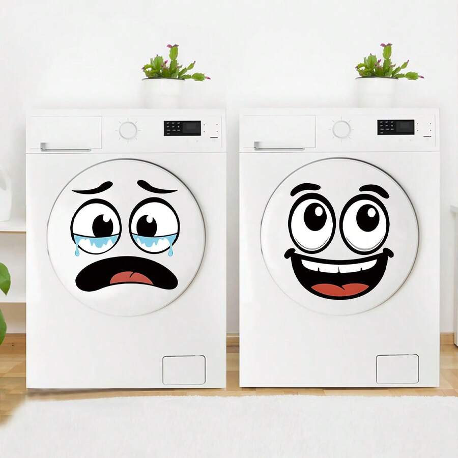 Eye Trash Can Sticker Children Smiling Face Toilet Sticker Wall Refrigerator Sticker Car Sticker - 15*15cm 4PCS - View 1
