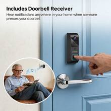 ZHXINSD 4MP Wireless Video Doorbell, Dual-Band WiFi 2.4G/5.8GHz Concurrent Transmission Doorbell Monitoring Camera, Two-Way Audio, Motion Detection Alert, Cloud Storage Recording, 4500mAh Ultra-Low Power Consumption Long Standby, Home Front Door Security First Choice - View 9