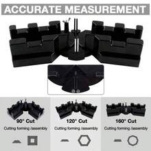 1pc Adjustable Woodworking Miter Box, 2-In-1 Cutting & Measuring Tool, Durable Plastic No Battery, Essential For Woodworking DIY, 2-In-1 90-180° Multi-Angle Cutting & Measuring Tool, Essential For DIY Crafts/Home Renovation, Perfect Gift For Holidays - A - View 1