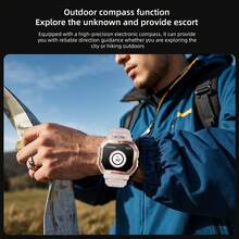 LOKMAT OCEAN GT Smartwatch, 1.75-Inch Screen, Bluetooth Calling, Push Notifications, Heart Rate, Sleep, Blood Oxygen, Health Monitoring, IP68 Waterproof, Sedentary Reminder, Remote Photo Taking, Music Control, Outdoor Compass Sports Watch - View 9