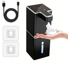 USB Rechargeable Smart Sensor Soap Dispenser, Portable Desktop Foam Electric Foaming Dispenser, Automatic Wall-Mounted Hand Soap Dispenser, Battery Capacity: 1200mAh - View 7
