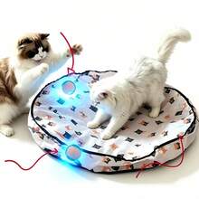 Nicbeybole 2pcs Pet Hunting Tent + Electric Cat Ball Toy, Single Person Pet Hunting Tent, Self-Entertainment Hidden Tent, Cat Dog Magic Ball Toy With Bell And Light, 2-In-1 Interactive Educational Cat Ball And Hunting Tent Set - Multicolor - View 3