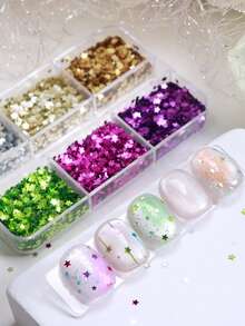 Estrellas de purpurina de 2mm de colores para relleno de moldes de resina, dijes de resina, rellenos de agitadores, mini lentejuelas de meteorito, decoraciones para manualidades hechas a mano - Multicolor - Ver 3