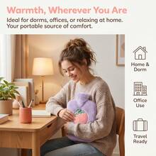 1pc Neutral Cartoon Fruit Pattern Flocked Large Capacity Hot Water Bottle, Refillable, Explosion-Proof, Leak-Proof, Detachable, Hand Warmer, Suitable For Winter Outdoor Camping, Travel, Home, Office, School, Dorm, Daily Use - Green Avocado - View 6
