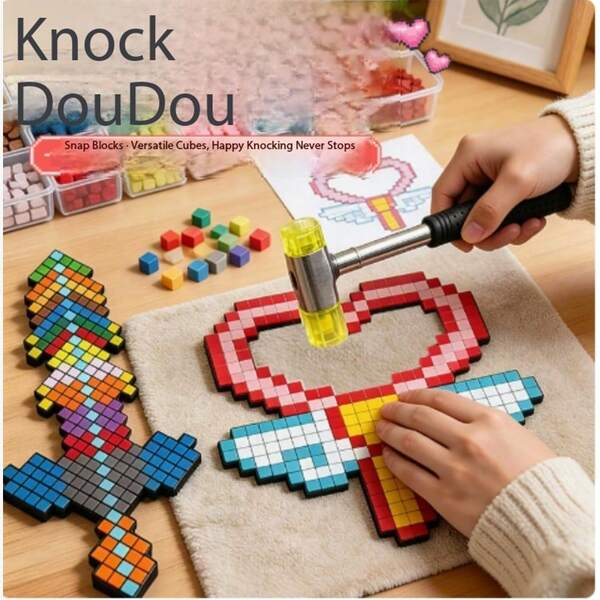 Knock Knock 手作 DIY 材料包 正方形像素配件