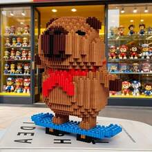850pcs Capybara Skateboard Mini Building Blocks Set, Cute Creative Team Puzzle Game, DIY Handmade Small Particle Stacking Stress Relief Adult Toy, Birthday Party Decoration, Room Decor Craft, Valentine's Day, Christmas, Halloween Gift - Multicolor - View 8