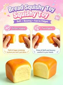 Realistic Hawaiian Bread Squishy Stress Relief Toy, Squeezable Fingertip Toy, Office Desk Decor, Squishy Toy Gift - Multicolor - View 4