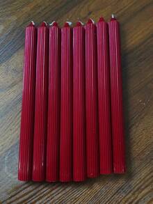 Set 4 Lilin Aromaterapi Bergaris Vertikal Warna Burgundy, Lilin Aromaterapi Bebas Asap, Terbuat dari Lilin Kedelai, Cocok untuk Pernikahan, Lilin Dekorasi Rumah - Lilin untuk joran pancing - View 15