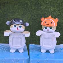 1pc New Mofusand Ocean Party Blind Box Cute Cat Mobile Party Decoration Desktop Ornament Surprise Gift For Anime Figure Lovers(Stochastic Style) - Multicolor - View 4