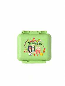 迷你 6 格便攜藥盒，收納盒，旅行藥盒，印有「My Pill Box」和藥丸圖案，6 格小藥盒，密封包裝收納盒，6 天週用藥盒，旅行必備藥盒，日常維生素藥盒，口袋藥盒收納盒，精緻收納盒，居家必備，旅行必備 - 彩色 - 查看 13