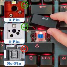 Keyboard Switch 90Pcs Keyboard Clicker Key 3 Pin Tactile Switch For MX Outemu RGB Redragon Replacement Free For Two Keycap Puller And One Cleaning Brush - View 7