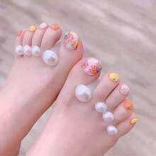 4pcs Pearl Nail Toe Separators Silicone White Pearl Shaped Toe Spacing Tool Suitable For Women And Girls - Multicolor - View 7