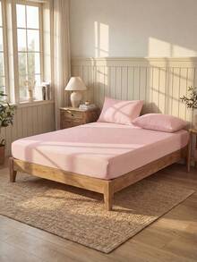 1 buah Sprei Fitted Warna Pink 100% Tahan Air dengan Bagian Bawah TPU, Pelindung Kasur, Lembut & Bernapas, Cocok untuk Kasur Ukuran Twin, Full, Queen, King - Hingga Kantong Dalam 11,8", Tahan Kerut, Dapat Dicuci dengan Mesin, Perlengkapan Tidur untuk Kembali ke Sekolah - Berwarna merah muda - View 5