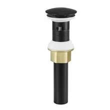 Bathroom Sink Drain With Overflow, Brass And 304 Stainless Steel  Up Drains, Anti-Clogging Vessel Sink Drain Strainer, All Metal Hair Catcher Drains Stopper, For Sinks With Overflow Holes-XY298451 - Multicolor - View 1