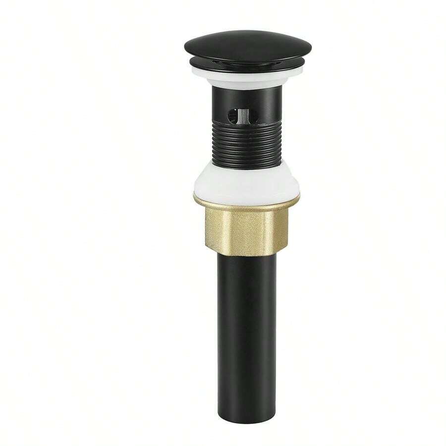 Bathroom Sink Drain With Overflow, Brass And 304 Stainless Steel Up Drains, Anti-Clogging Vessel Sink Drain Strainer, All Metal Hair Catcher Drains Stopper, For Sinks With Overflow Holes-XY298451 - Multicolor - View 1