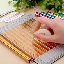 3pcs/Set Quick Trimmer For Foil And Paper With Blade; Self Healing Mat +Trimmer Plate+Cutting Blade Easy Sentiments Strips Trimming Tools;Craft Foil Paper Cutters Art Supplies - A - View 2