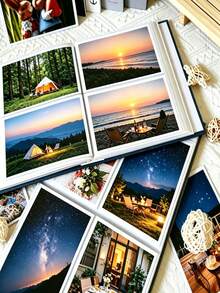 1pc Linen Photo Album, High-End Display Window Design, Acid-Free Inner Pages, Holds 26 Pages, 100 Photos, 4x6/5x7/8*10 Photos, Suitable For Family Memories, Wedding Keepsakes, Anniversary Gifts, Memory Album, Photo Storage, Home Decor Essential - Multicolor - View 11