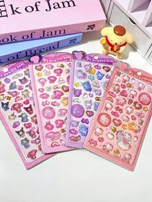 Mattel 可愛3D貼紙 (1入) - 這些是可愛的浮雕卡通風格PVC裝飾貼紙，非常適合裝飾貼紙本、筆記本電腦或冰箱，也非常推薦用於製作客製化手機殼或與朋友交換。 - 彩色 - 查看 1