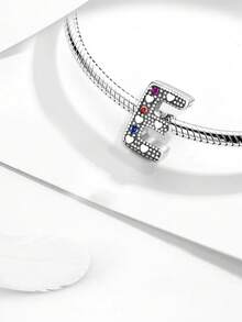 1pc Exquisite Letter Beaded Charm, Suitable For Women To Wear, Can Be Used For Bracelet, Bangle And Other DIY Jewelry Making, A Beautiful Gift For Girlfriend - Rhinestone Letter - View 9