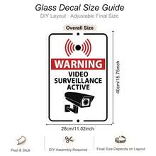 24/7 CCTV Surveillance Warning Static Window Sticker Waterproof Security Camera Decal Sign For Retail Store House Business Glass Door - CCTV Warning Window Sticker - View 7