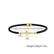 1pc Minimalist Classic Cross Pendant Colorful Adjustable Braided Rope Bracelet For Women - Cross - View 2