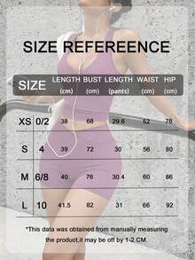 Conjunto casual de 2 piezas Aoqta Sports para mujer, top sexy sin mangas con cuello en V y almohadilla en el pecho, y shorts cortos ajustados de cintura alta cruzada, para yoga, correr, entrenamiento y uso diario - Burdeos - Ver 10