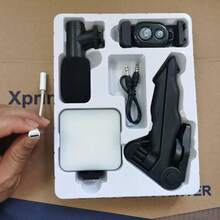 AY49 Portable RGB Pocket LED Fill Light Photography Light For Outdoor Live Streaming And Vlogging With Handheld Wireless Microphone For Mobile Phone - Set Of 4 Rgb Units - View 7