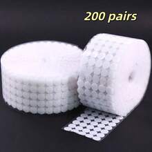 200/400 Pairs Self Adhesive Fastener Tape Dots 12mm Disc Adhesive Strong Glue Magic Sticker Round Fastener Hook And Loop Tape - Round - View 8