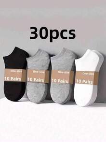 10/15 Pasang Kaos Kaki Pendek dan Kaos Kaki Model Rendah Seri Aneka Warna untuk Wanita, Kaos Kaki Tipis untuk Musim Panas - MultiWarna - View 1