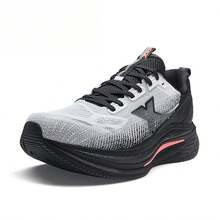 XTEP Sepatu Lari Outdoor Pria Shadow Engine 3.0 Baru: Jaring Baru, Bernapas, Nyaman, Ringan, dan Lembut. - Hitam dan Putih - View 6