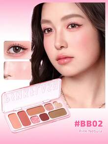 PINKFLASH Eyeshadow Palette With Buildable Blendable Colors And Long-Lasting Powder Texture, Contains Matte And Shimmer Finishes For Multi-Purpose Makeup Looks. It's For Gen Z And Y2K Styling, An Ideal Gift For Valentine's Day And New Year.F35 - #BB02 - View 2